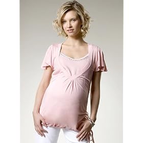 Crave Maternity Peach Decorated Camisole with over top, Size 10