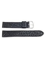 Genuine Swiss Army 20mm Regular Length Black Leather Strap