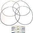Leather Cord Necklaces 18" 4Pc Set