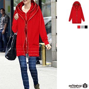 (イイネショップ) eeNeshop ロング 丈 レイヤード スウェット パーカー