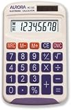 Review Aurora  / Aurora Calculator Handheld Battery/Solar-power 8 Digit 3 Key Memory 50g 70x115x15mm Ref HC133