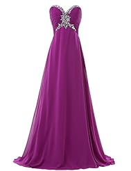 V-neck Strapless  Acrylic/Chiffon/Satin Sequined Ruched Lace-Up  Ball Gown Evening Dress/Prom Dress/Party Dress 