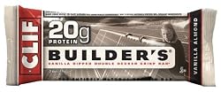 Clif Bar Builder's Bar, Vanilla Almond, 2.4-Ounce Bars, 12 Count