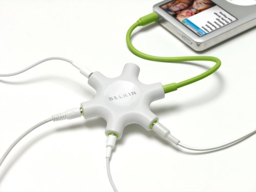 Belkin RockStar 5-Way 3.5-mm Headphone Splitter (White)
