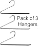 Open End Trouser Hangers Set of 3 Chrome Black Vinyl Storage Closet Organizer