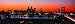Panoramic Wall Decals - Philadelphia Skyline with The Benjamin Franklin Bridge (4 foot wide Removable Graphic)