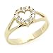 14K Engagement Ring 0.2ctw CZ Cubic Zirconia Heart