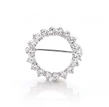 Bling Jewelry Designer Inspired Sterling Silver Diamond CZ Eternity Pin