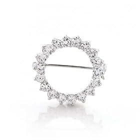 Bling Jewelry Designer Inspired Sterling Silver Diamond CZ Eternity Pin