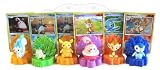 Burger King 2008 Pokemon Trading Game Figural Card Display Kids Meal Toy Set of 6
