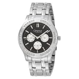 Caravelle by Bulova Men's 43C32 Swarovski Crystal Accented Black Dial Watch