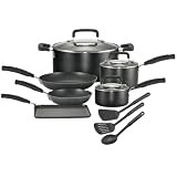 T-fal Signature Non-Stick 12-piece Cookware Set, Black