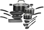 T-Fal Signature Nonstick 12-Piece Cookware Set, Black