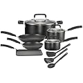 T-Fal Signature Nonstick 12-Piece Cookware Set, Black
