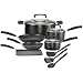 T-fal Signature Non-Stick 12-piece Cookware Set, Black