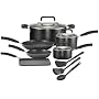 T-fal Signature Non-Stick 12-piece Cookware Set, Black