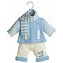 Blue Knitted Dolls Outfit - Petite Dolls 14/16"