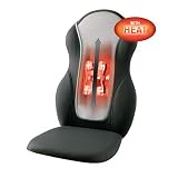 HoMedics Therapist Select Quad-Roller Massaging Cushion with Heat - Black Silver