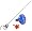 MiniBlossom Hummingbird Feeder Blue on Stake