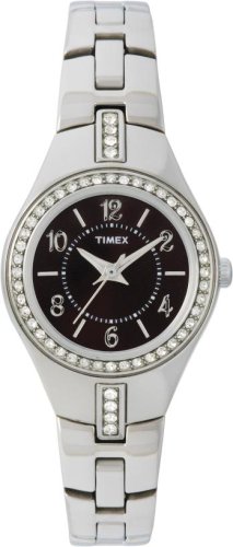 Women's Timex Crystals Watch - Silver/ Black