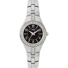 Women's Timex Crystals Watch - Silver/ Black