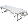 Mobile Massageliege "Leichtgewicht" (11 kg) mit Alurahmen in wei�, 180 x 60 cm, inkl. Tragetasche