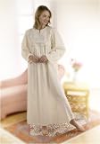 Ladies Cotton Nightdress 'Caroline' - Ivory
