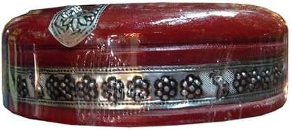 2x Gift and decor Southeast Asia style circle shaped and nickle Sheet carved elephant wooden Ash tray.