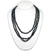 HinsonGayle Glamour Collection Ultra-Luster Black Cultured Pearl Rope Necklace (65 inches)