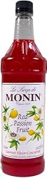 Monin Flavored Syrup, Red Passion Fruit, 33.8-Ounce Plastic Bottles (Pack of 4)