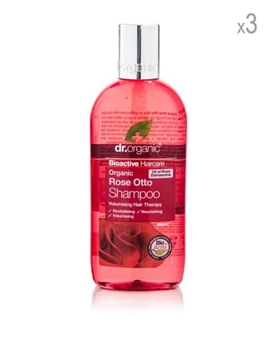 Dr Organic Set 3 Pezzi Shampoo Rosa Ottomana 265 ml cad.