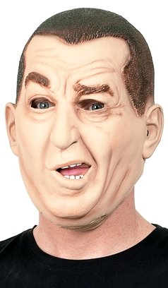 Three Stooges Angry Scary Funny Curly Halloween Mask Adult Standard
