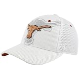 NCAA Zephyr Texas Longhorns White Double Logo Fitted Mesh Hat (7 3/8)