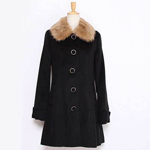 CLICK[クリック] コート レディース 全4色 2WAY アウター ファー ティペット取り外し可能 ベルト付