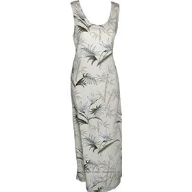 Long Tank Dress - Bamboo Paradise A-Shape 18