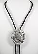 Diamondcut Pewter Horseshoe Horse Bolo Tie