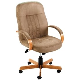 Boss Microfiber Executive Chair, Stone by BOSS
