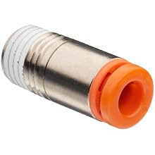 SMC KJS-S Stainless Steel One-Touch Tube Fitting, Hex Socket Male Adapter, Tube OD x NPT Male