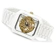 Android Mystique Ceramic Skeleton Automatic Watch - White with Goldtone Movement
