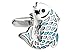 MRCUFF Fish Pair Cufflinks in a Presentation Gift Box & Polishing Cloth