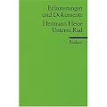 Erl�uterungen und Dokumente zu Hermann Hesse: Unterm Rad