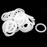 uxcell Oリング　シールリング　ガスケット　ゴム　クリアホワイト　48個入り　 30mm x 3mm