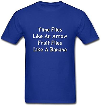 JarLovs Men's Funny Fruit Flies T-Shirt Royal Blue M