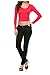 G2 Chic Women's Solid Long Sleeve Scoop Neck Crop Top