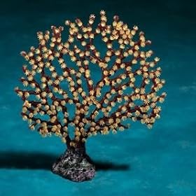 Natures Image No. 180AP Sea Fan w Flowers Yellow 7.25in x 8in x 2.25in Coral Reproduction by Natures Image
