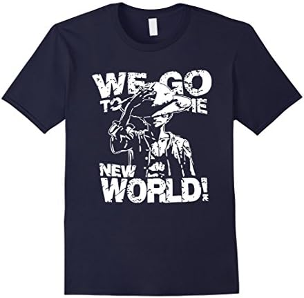 Men's We Go To Die New World Shirt Medium Navy