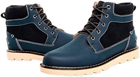 HTARCO Christmas Men's Winter Autumn Fashion Leather Male British Wind Brogue Shoes(9 D(M)US,blue)