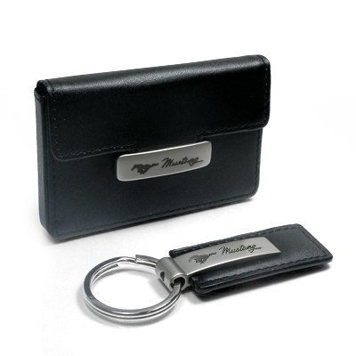 Ford Mustang Card Case and Key Chain Gift Set