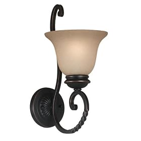 Kenroy Home 10192ORB Oliver Wall Sconce, Oil Rubbed Bronze