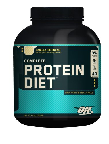 Optimum Nutrition Complete Protein Diet Meal Shake Mix, Vanilla Ice Cream, 67.2 Ounces